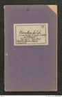 Seite 1, Tagebuch "Hankenfeld" (NHMW-PRAE-BBB-33)